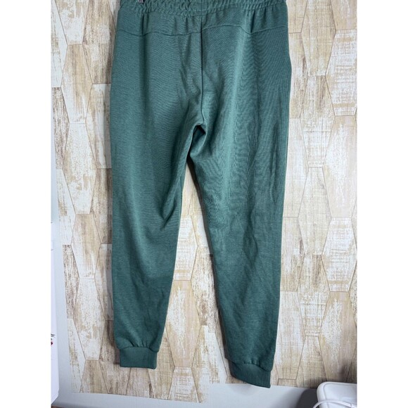 Crane Jogger Pants Mens L Green Flat Front Pullover Elastic Waist Drawstring - Picture 3 of 8